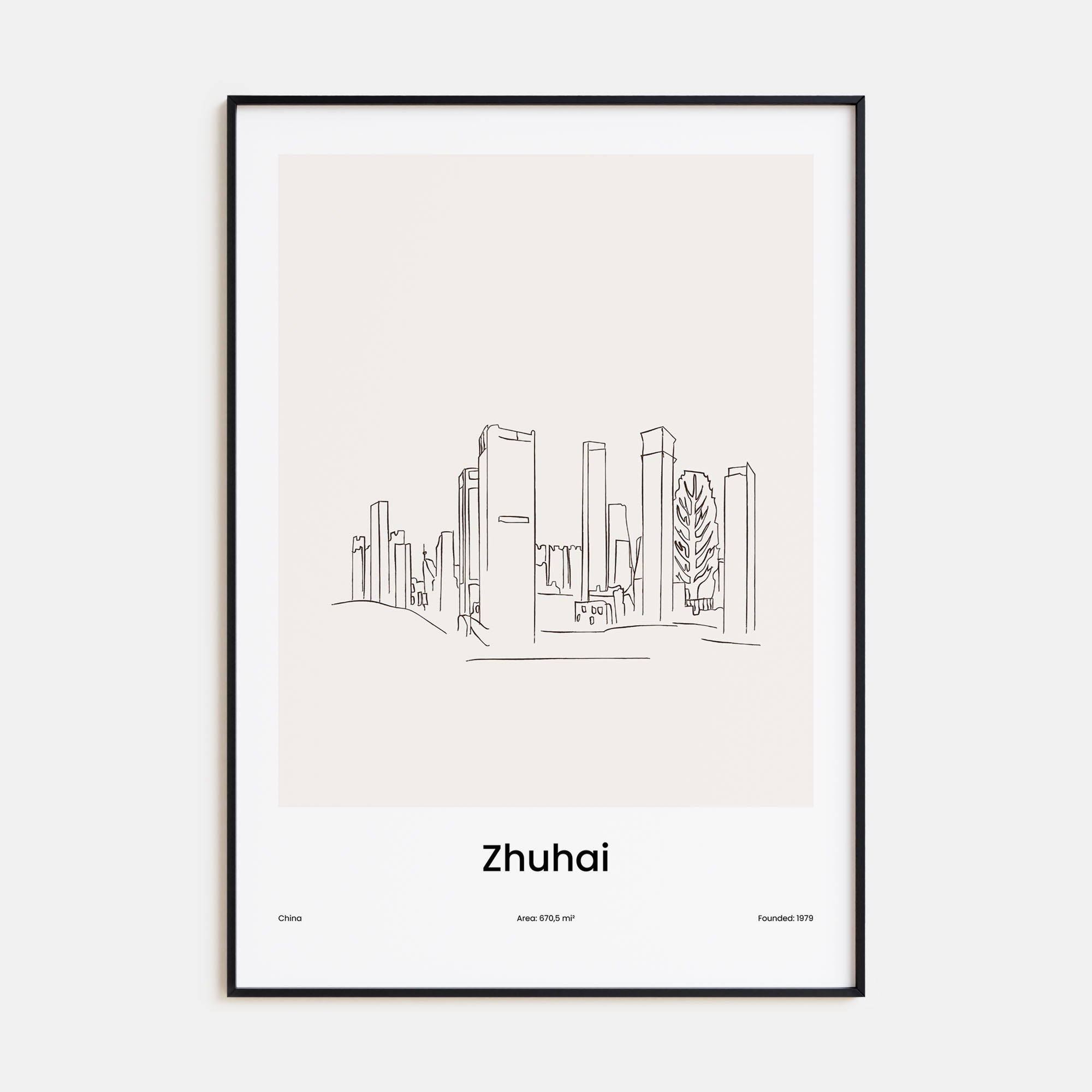 Zhuhai Drawn Poster