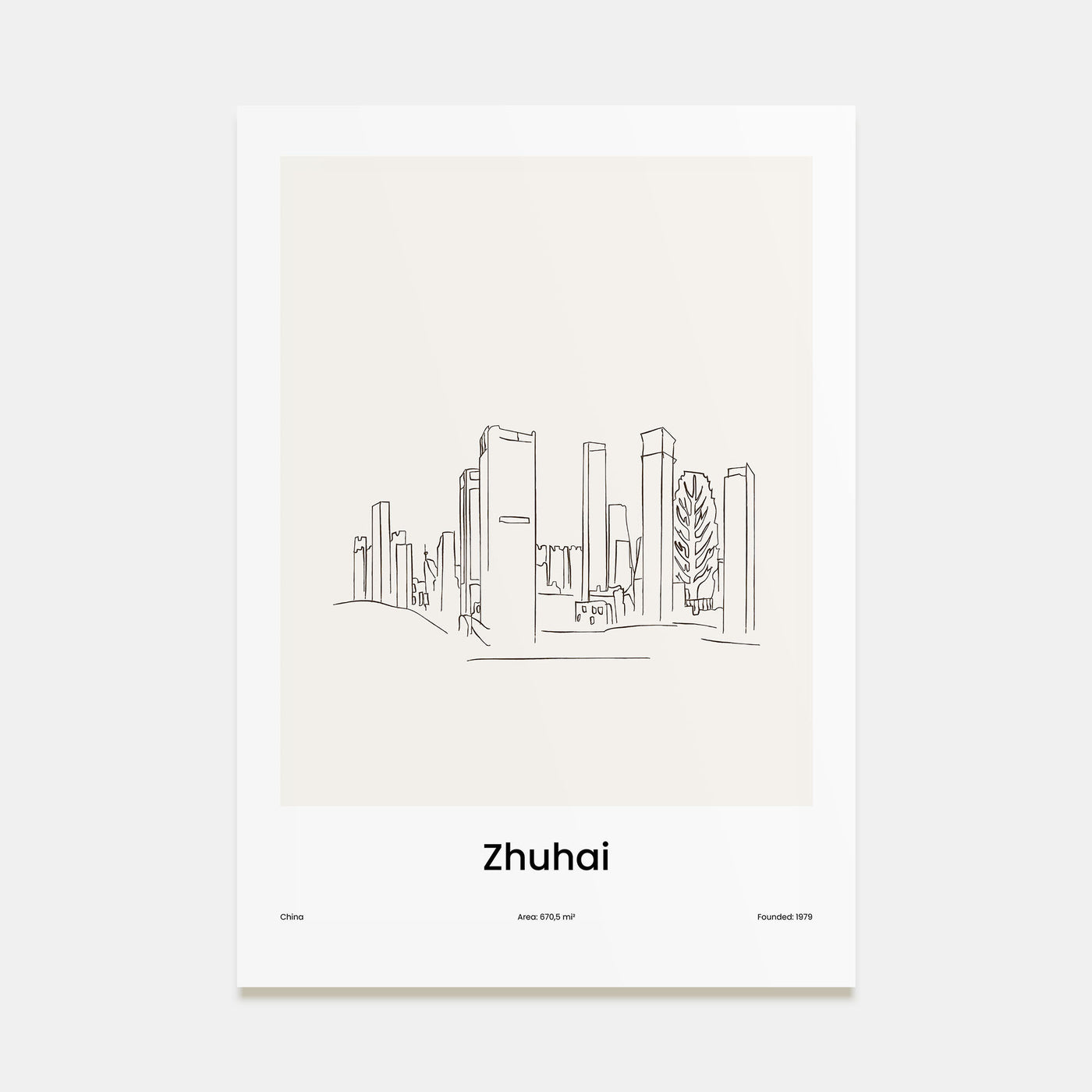 Zhuhai Drawn Poster