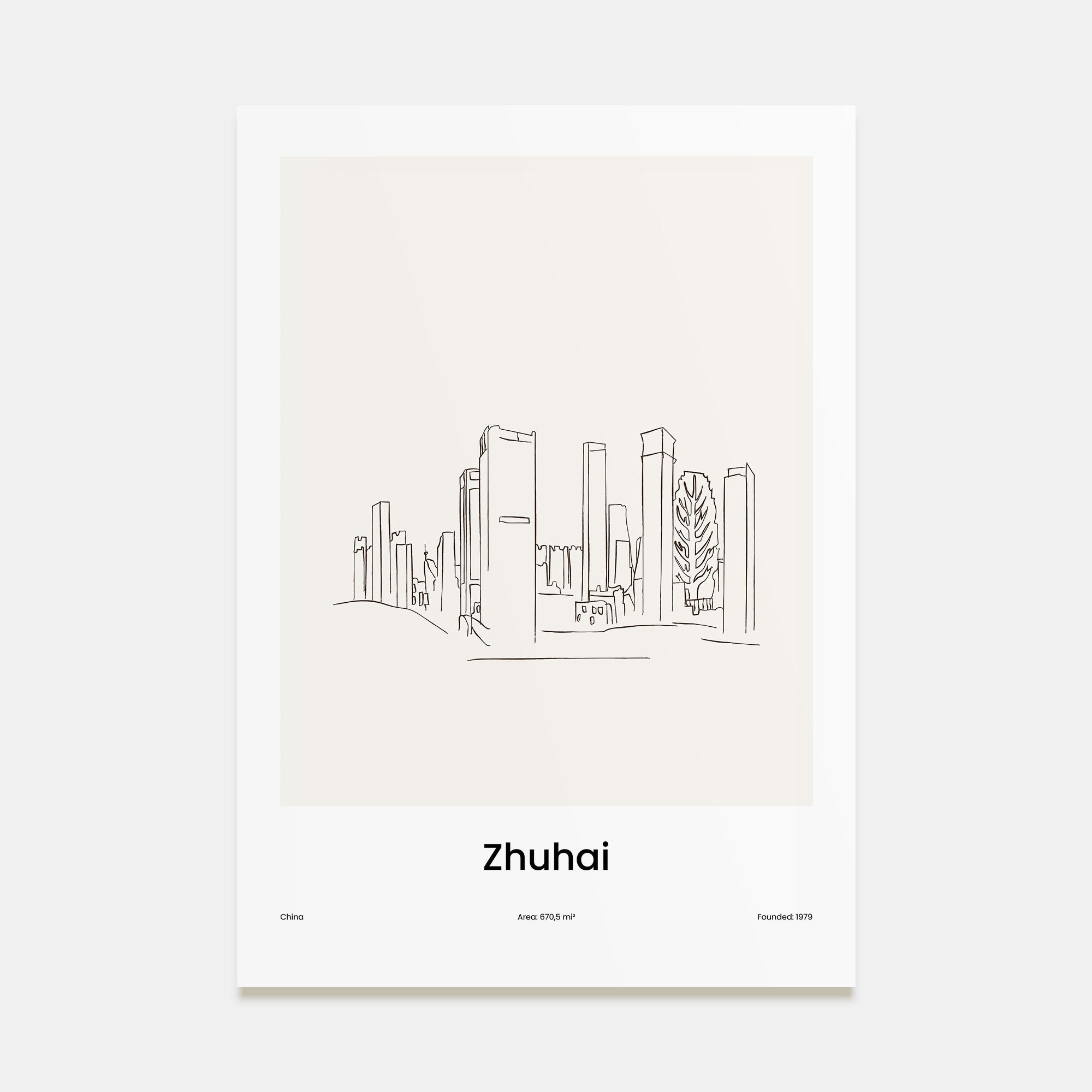 Zhuhai Drawn Poster