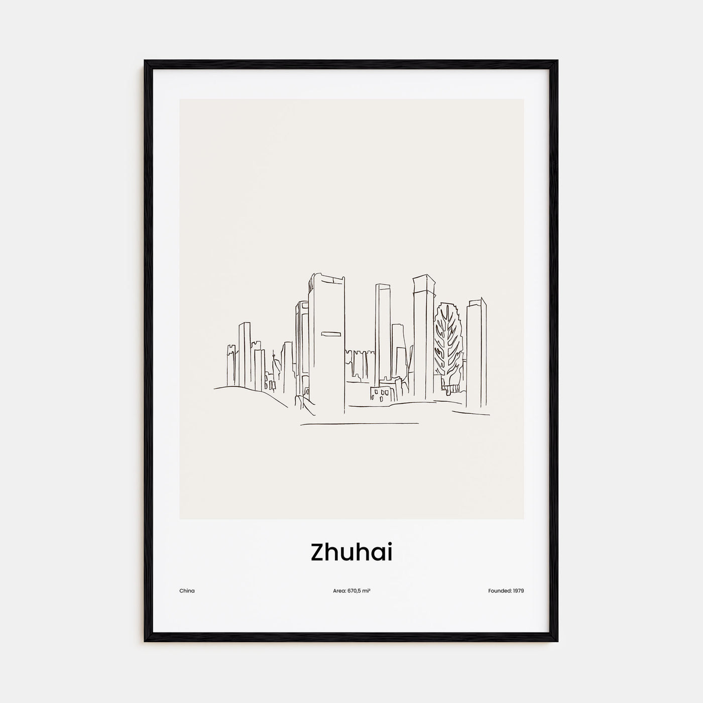 Zhuhai Drawn Poster