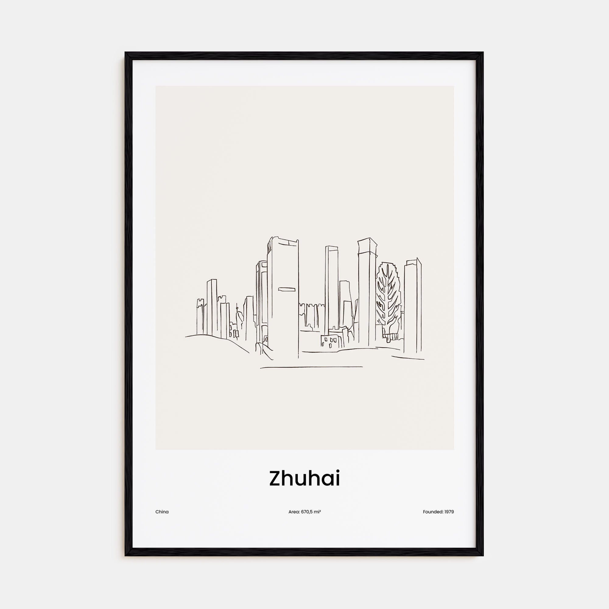 Zhuhai Drawn Poster