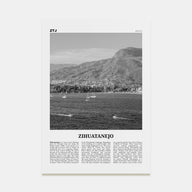 Zihuatanejo Travel B&W Poster