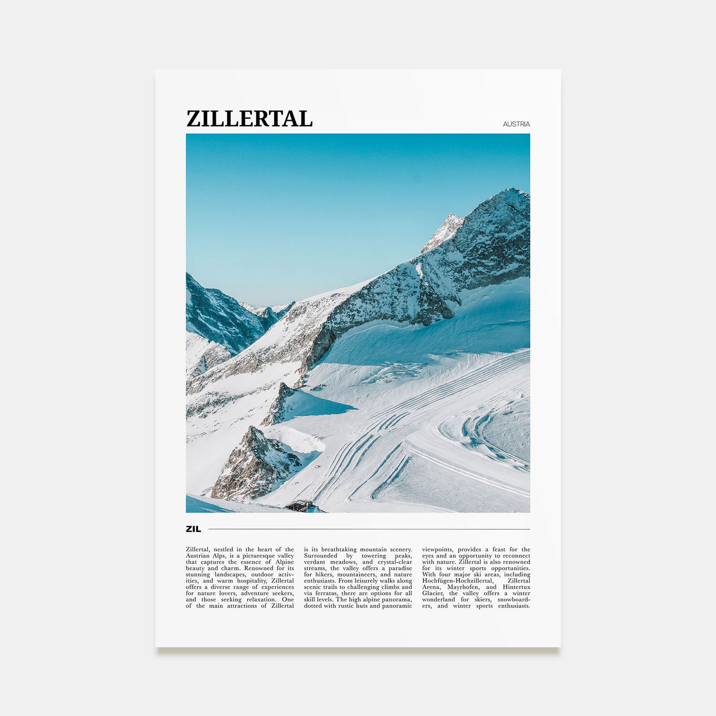 Zillertal Travel Color Poster