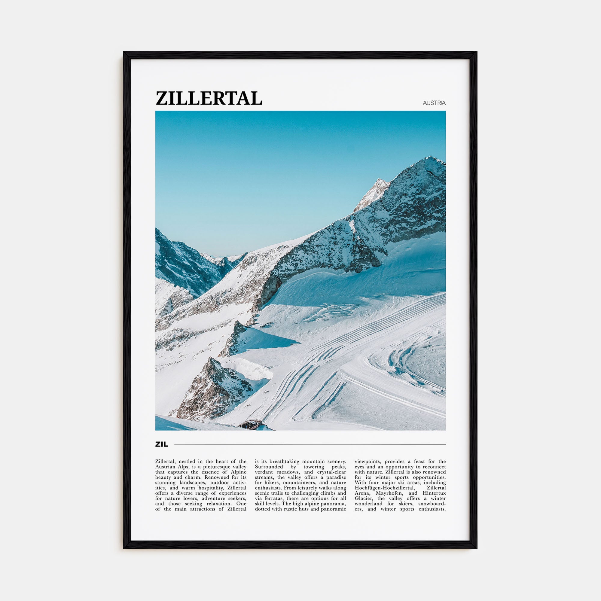 Zillertal Travel Color Poster