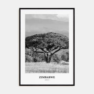 Zimbabwe Portrait B&W Poster