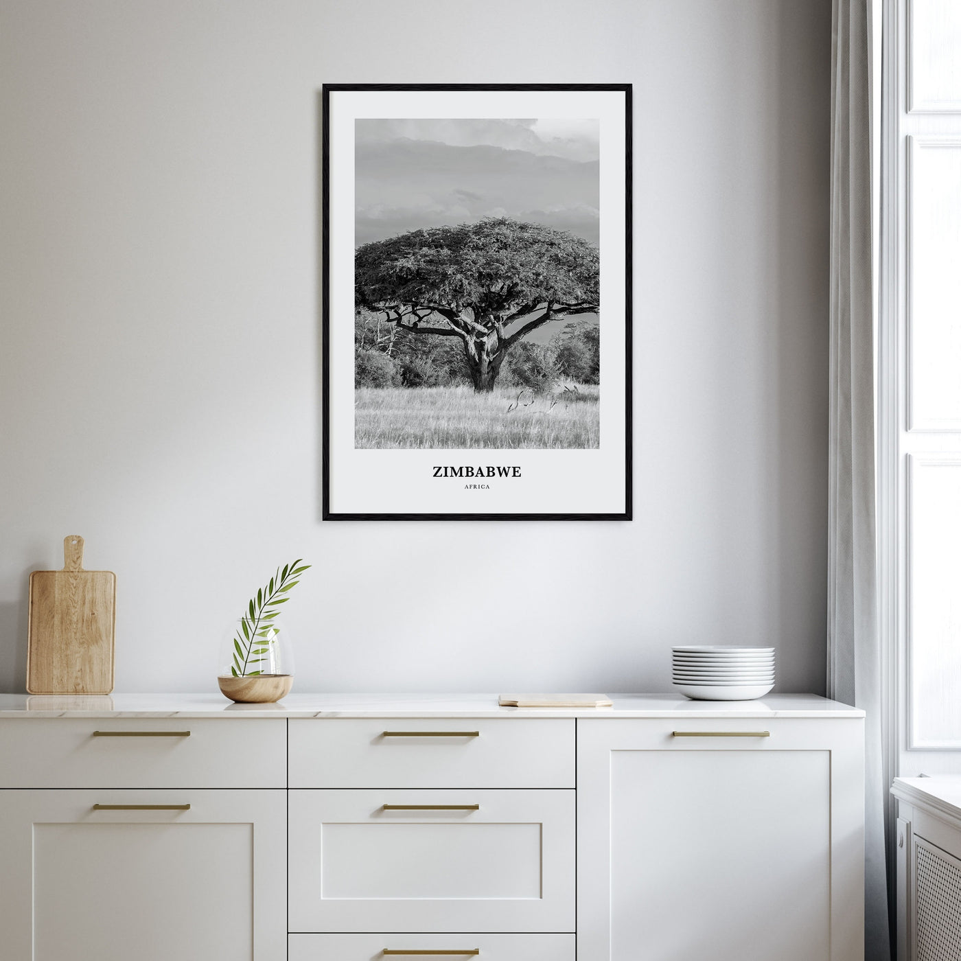Zimbabwe Portrait B&W Poster