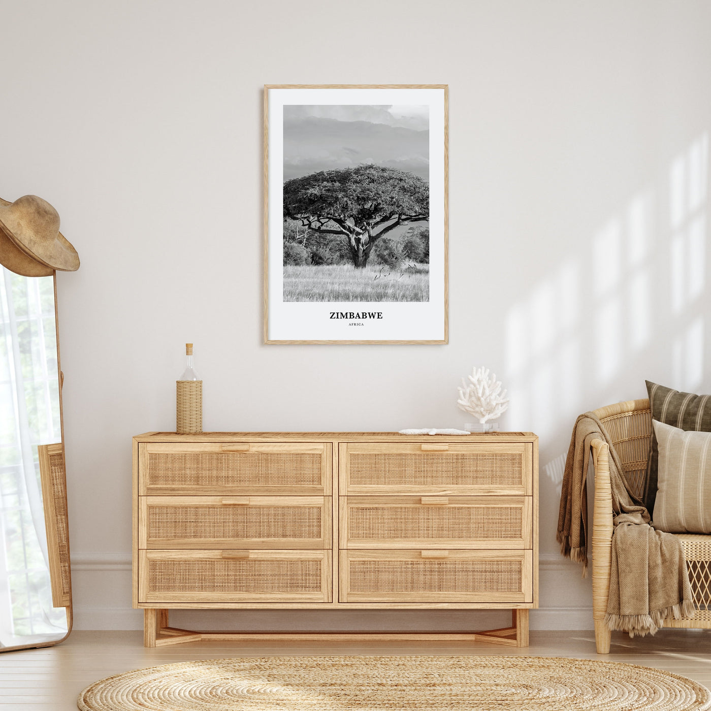 Zimbabwe Portrait B&W Poster