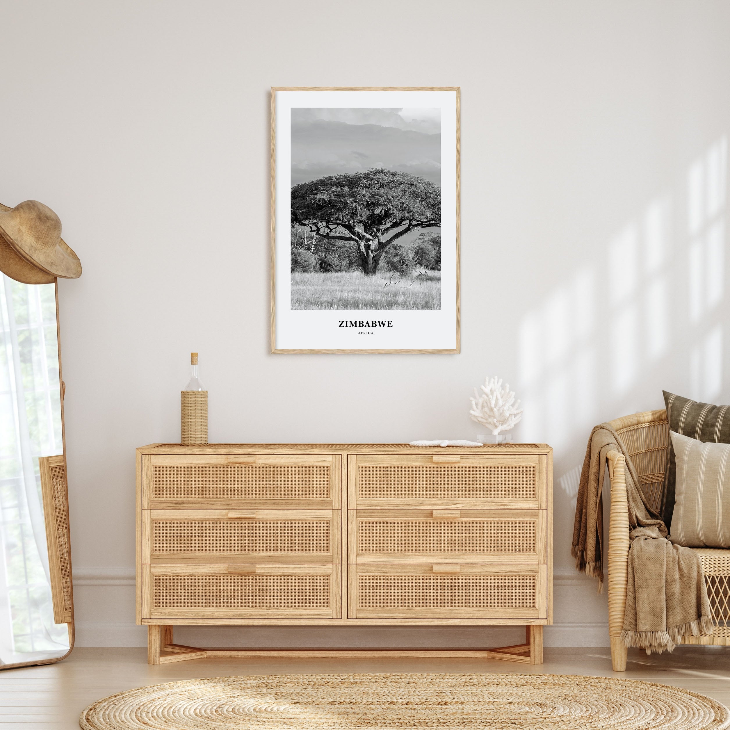 Zimbabwe Portrait B&W Poster