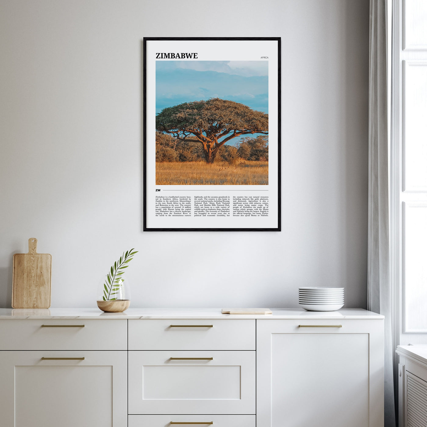 Zimbabwe Travel Color Poster