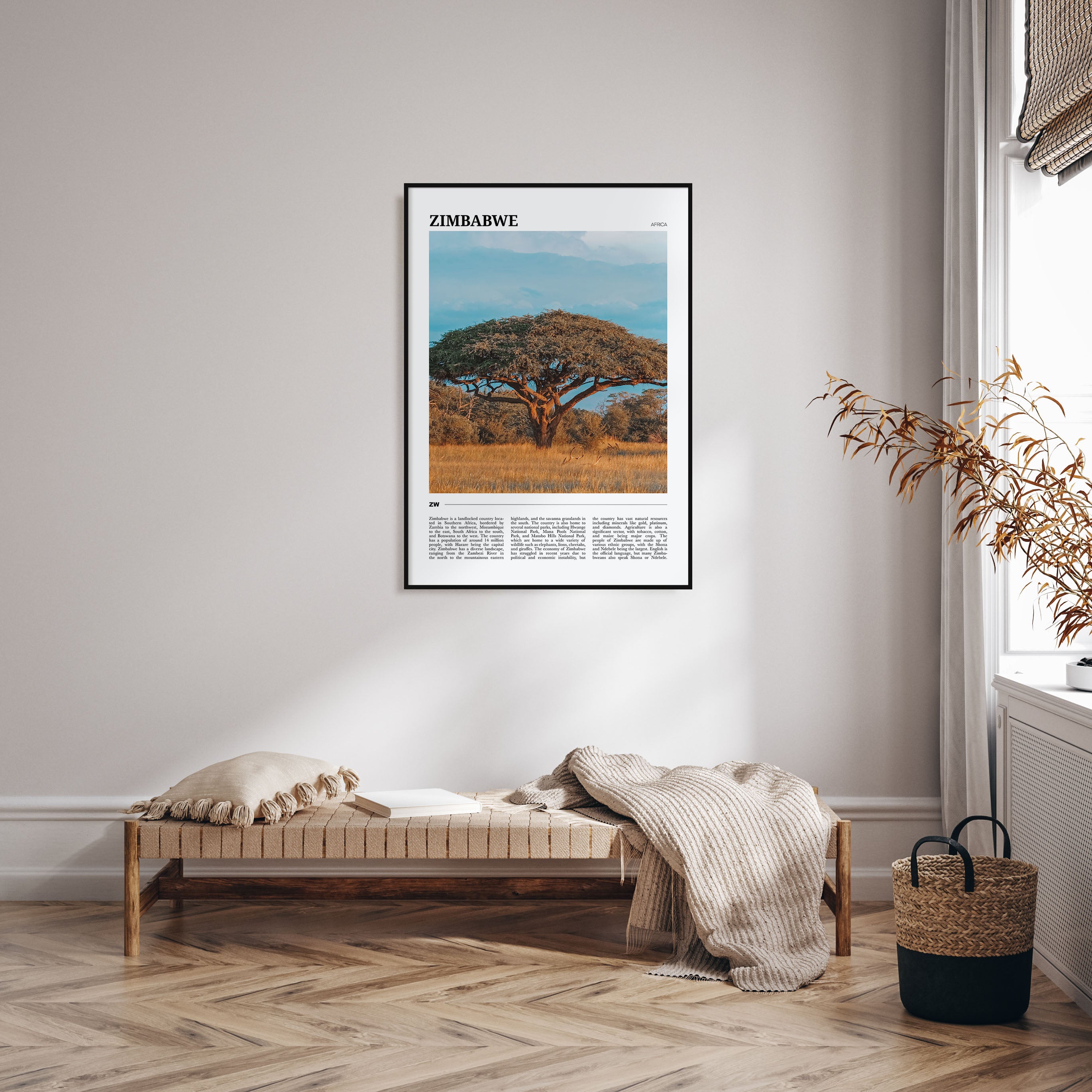 Zimbabwe Travel Color Poster
