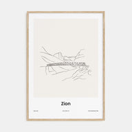 Zion National Park Drawn Poster