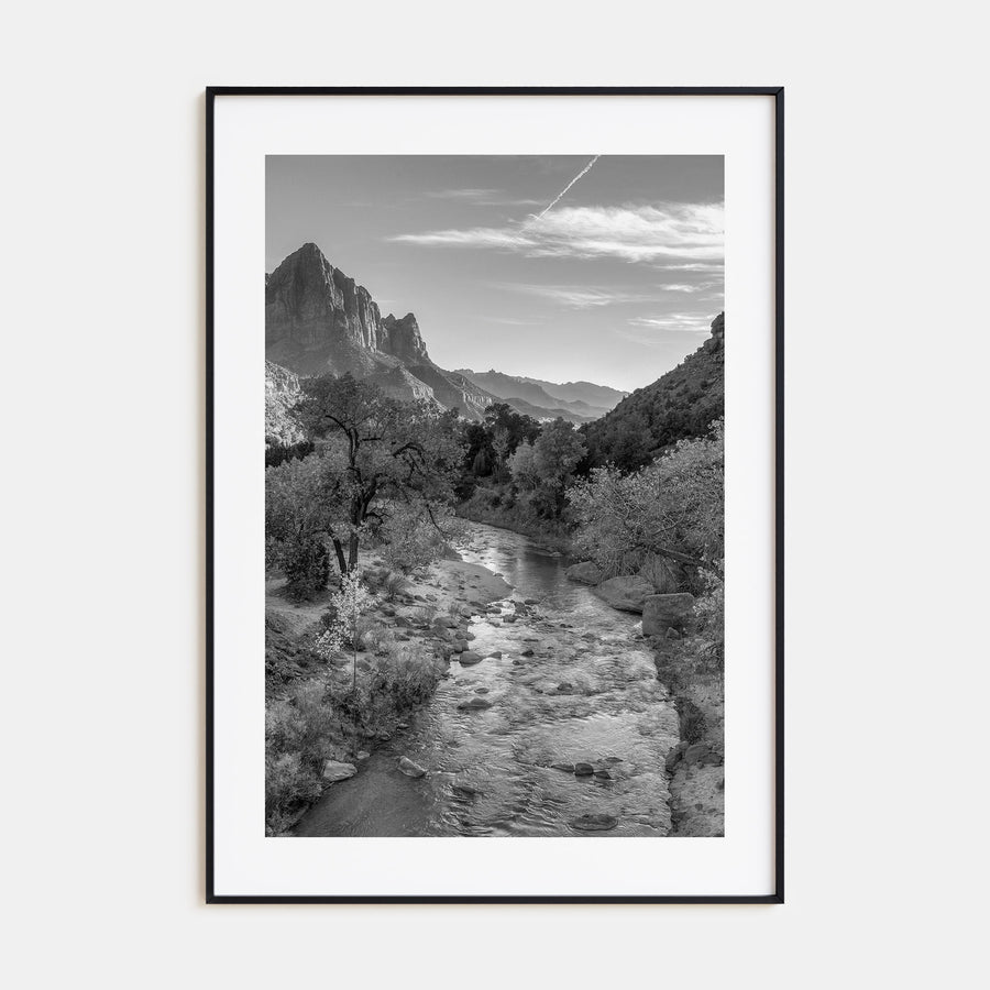 Zion National Park Photo B&W Poster