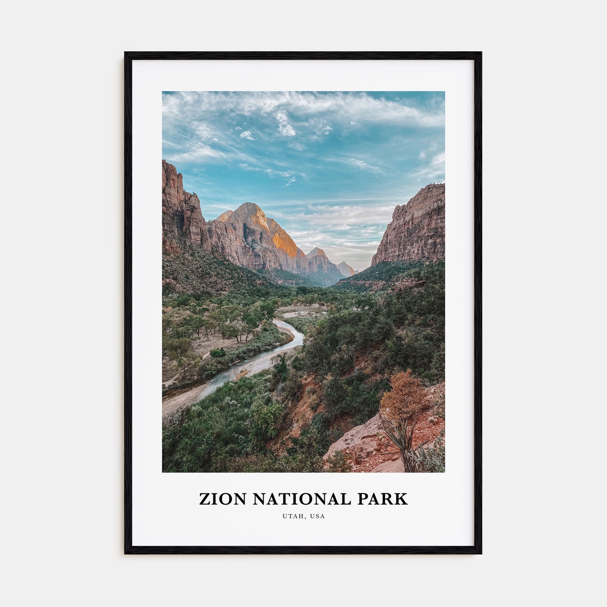 Zion National Park Portrait Color Poster