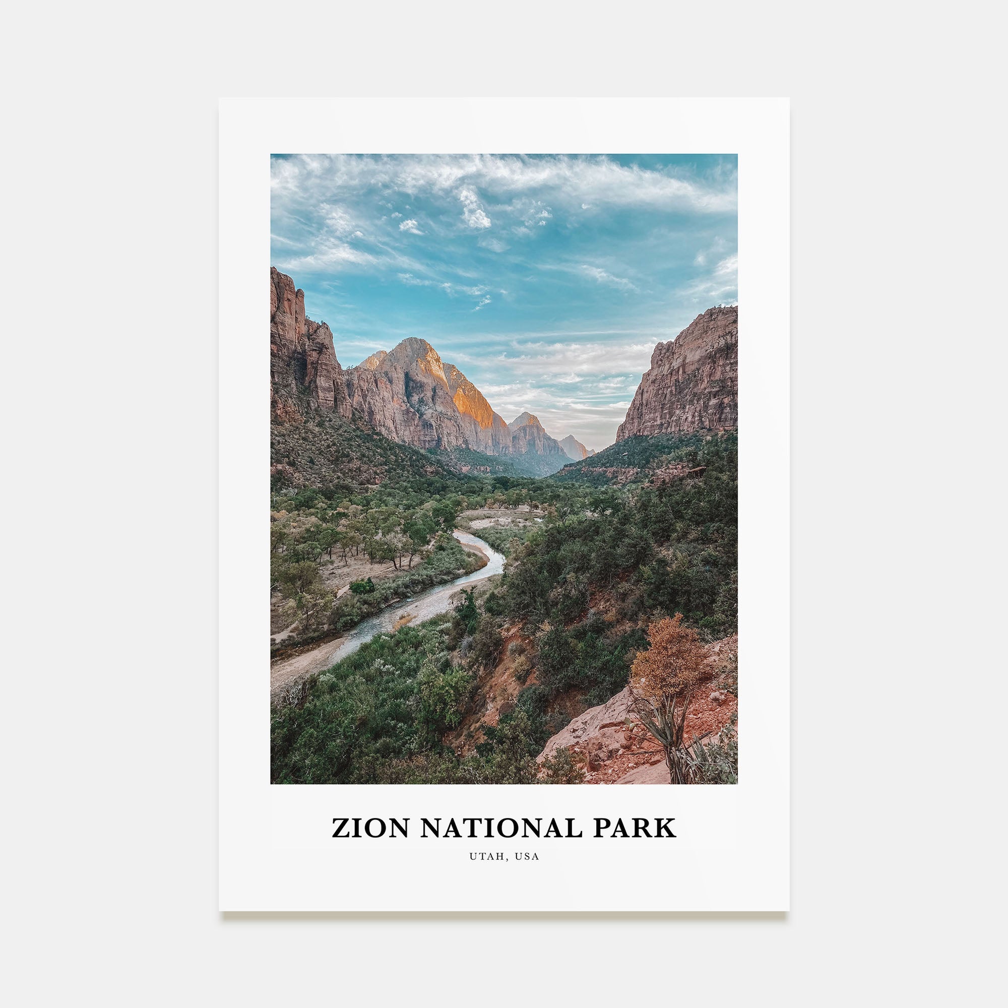Zion National Park Portrait Color Poster