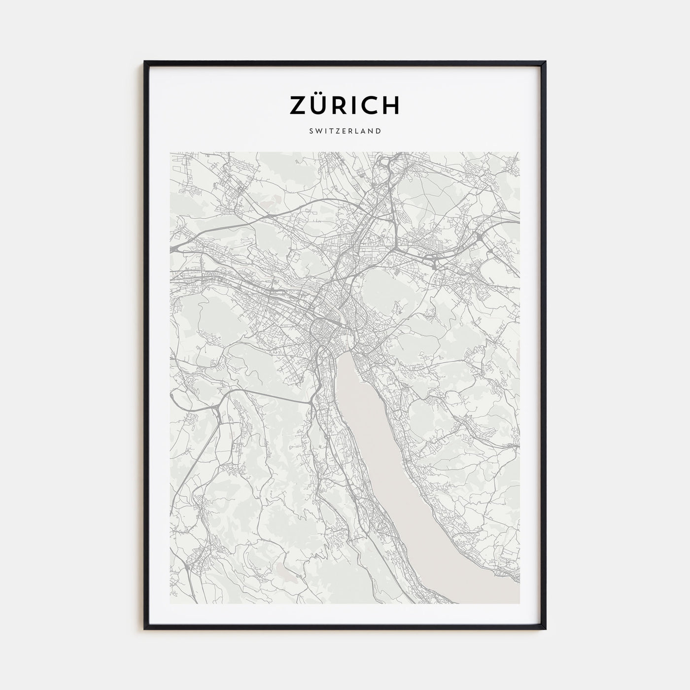 Zürich Map Portrait Poster