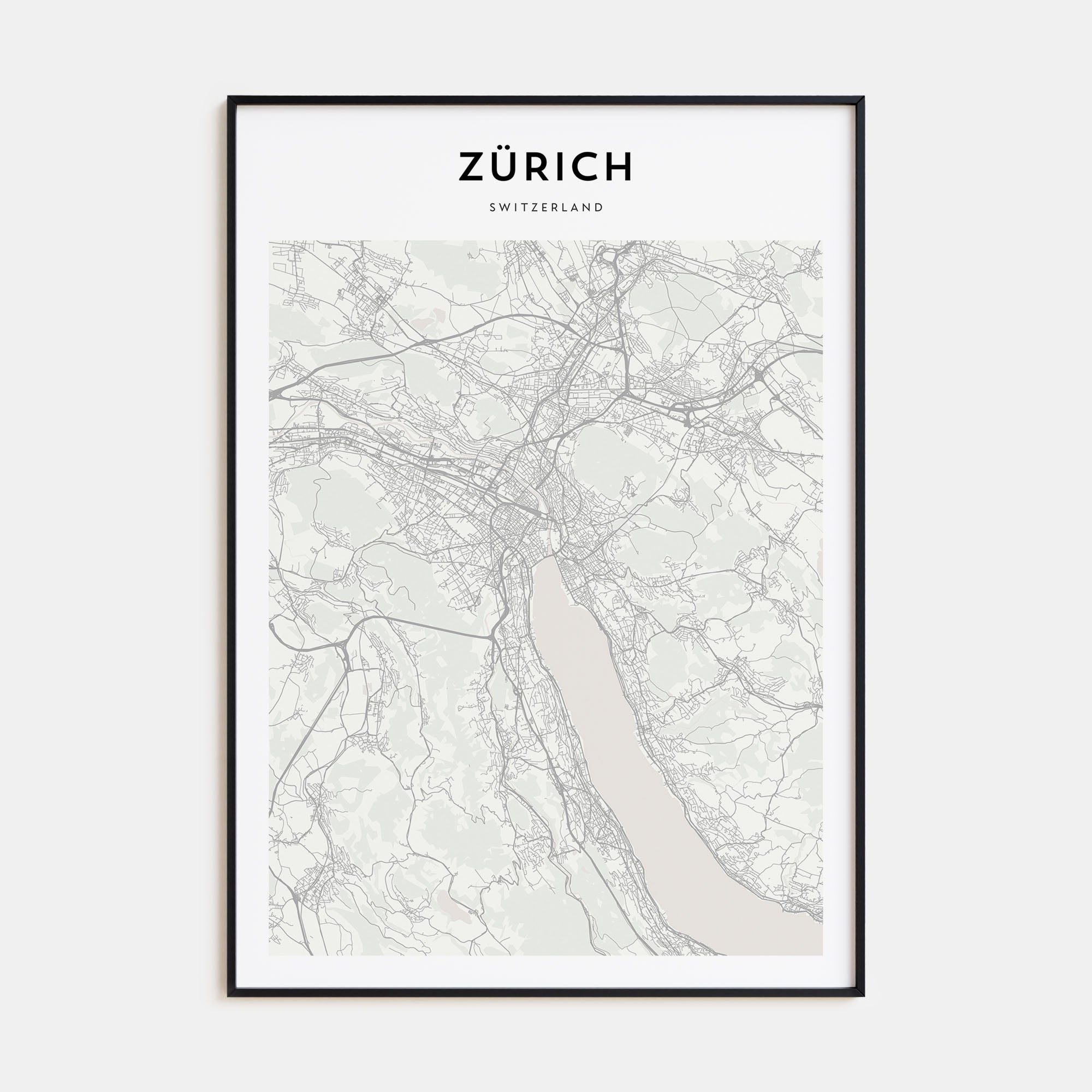Zürich Map Portrait Poster
