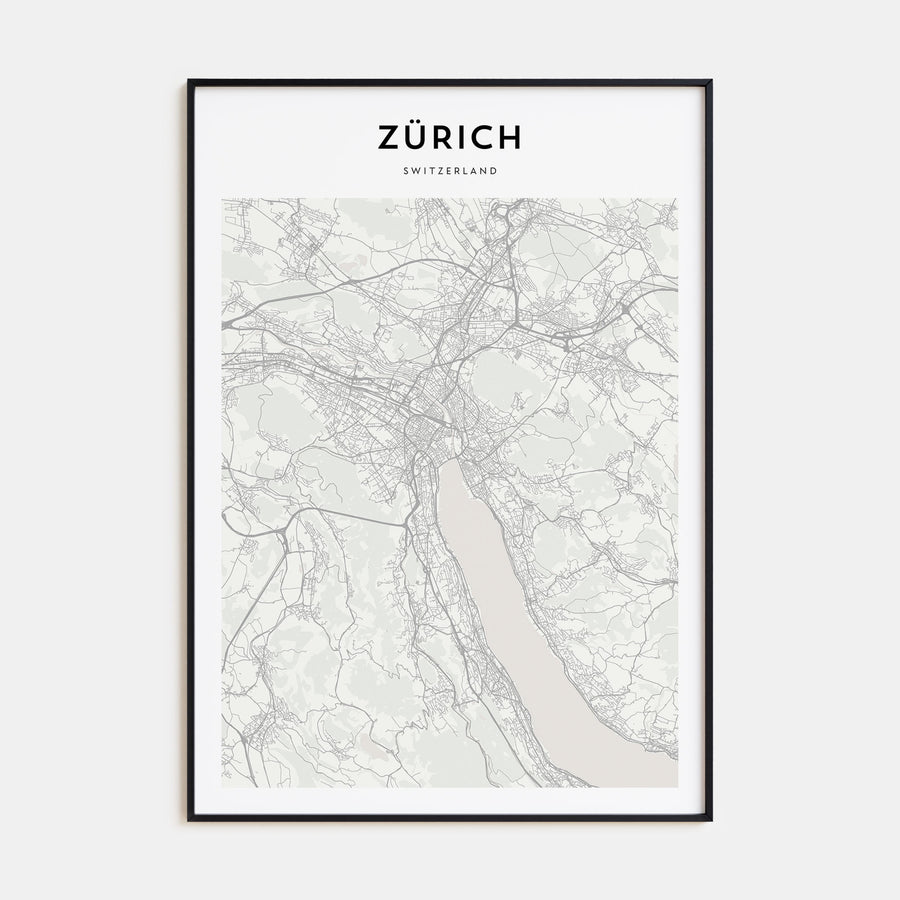 Zürich Map Portrait Poster