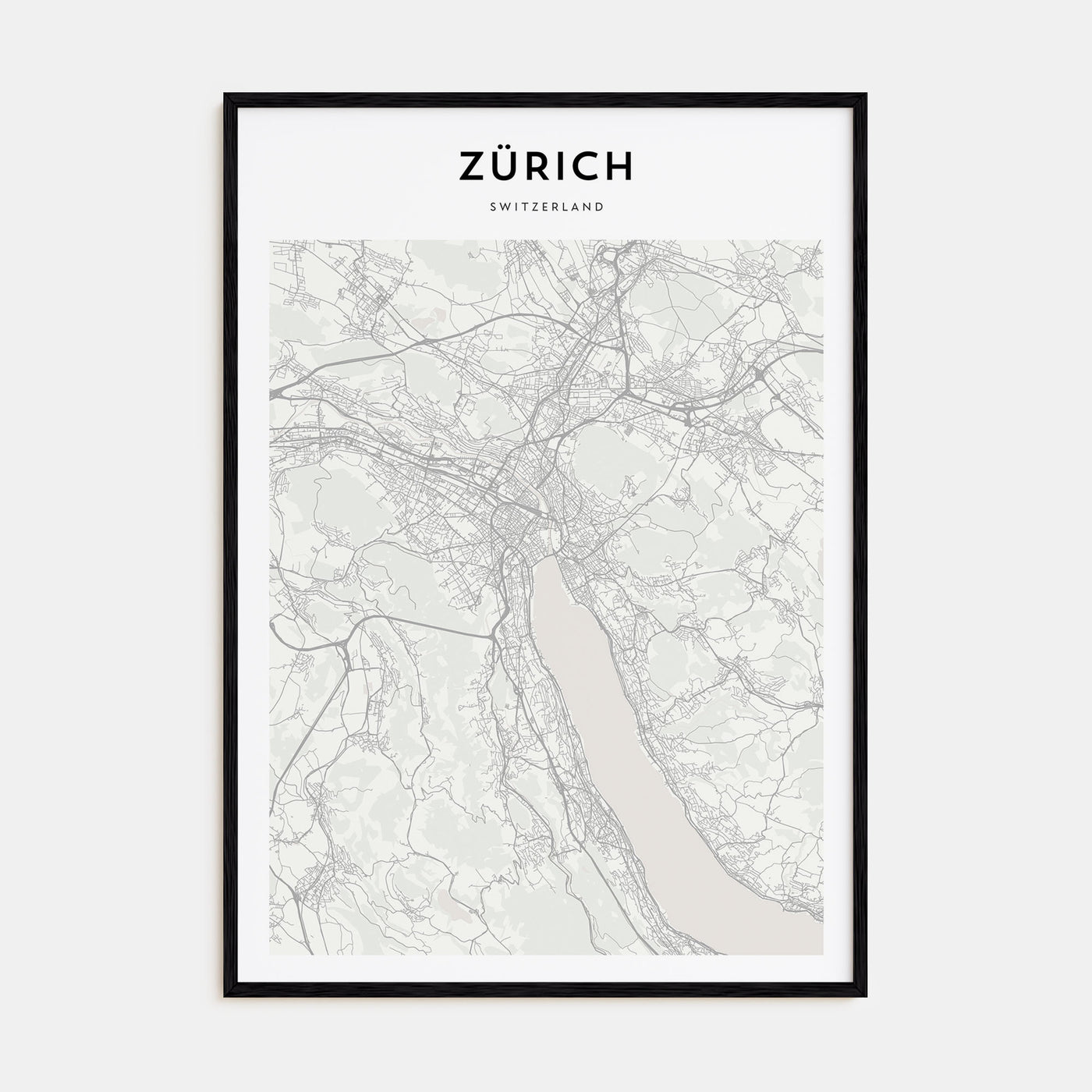 Zürich Map Portrait Poster