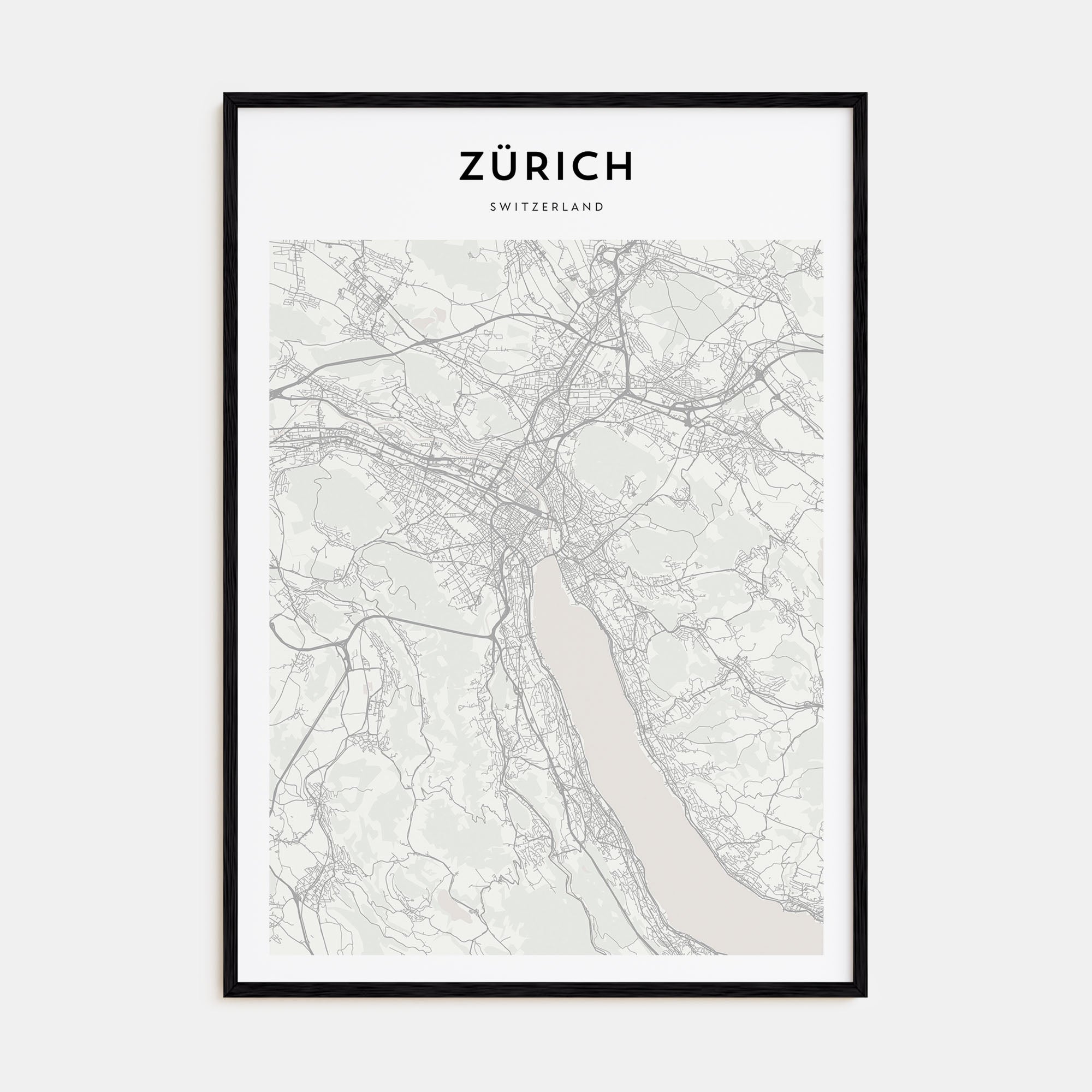 Zürich Map Portrait Poster
