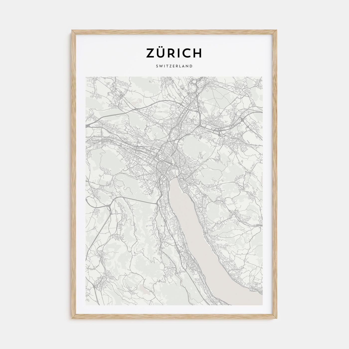 Zürich Map Portrait Poster