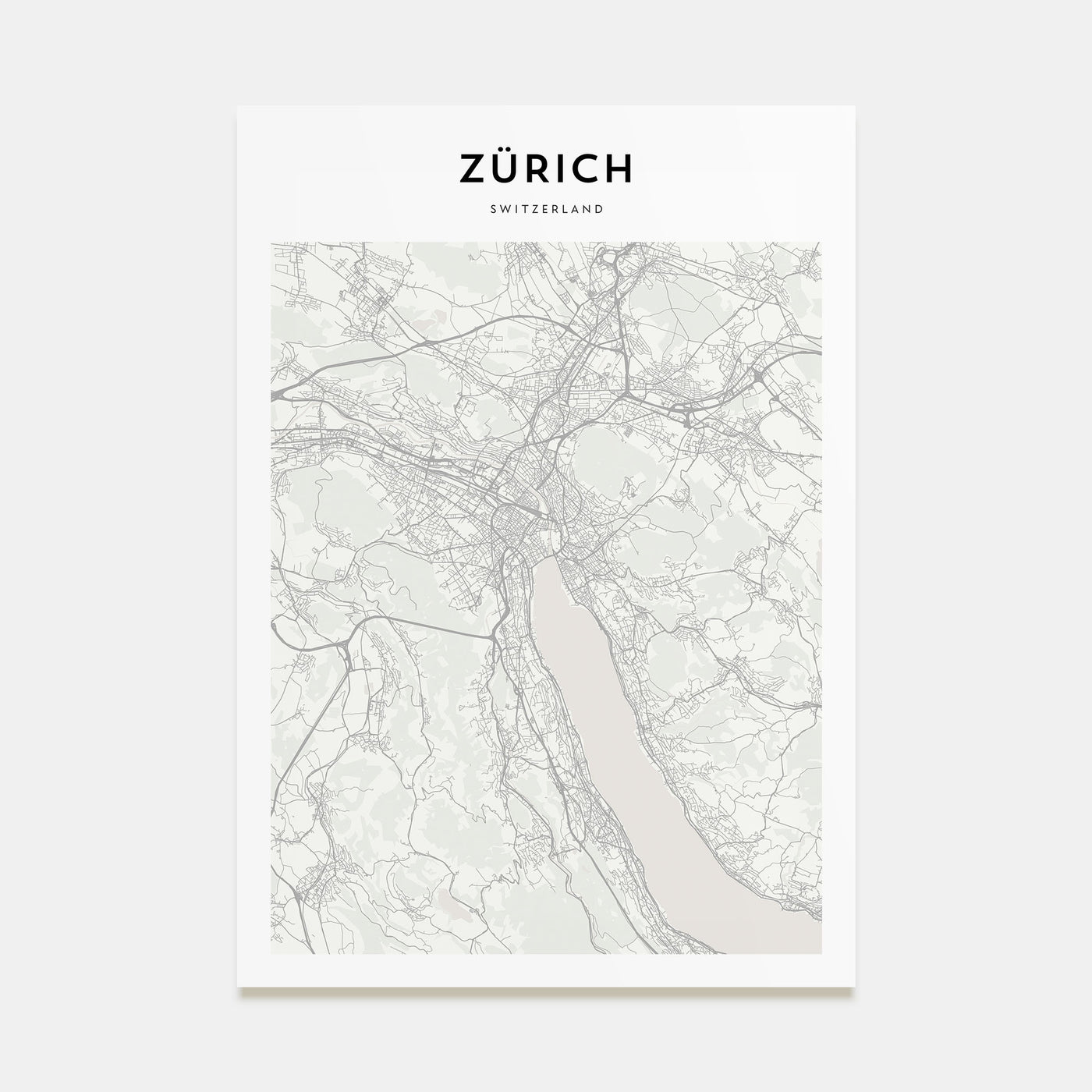 Zürich Map Portrait Poster