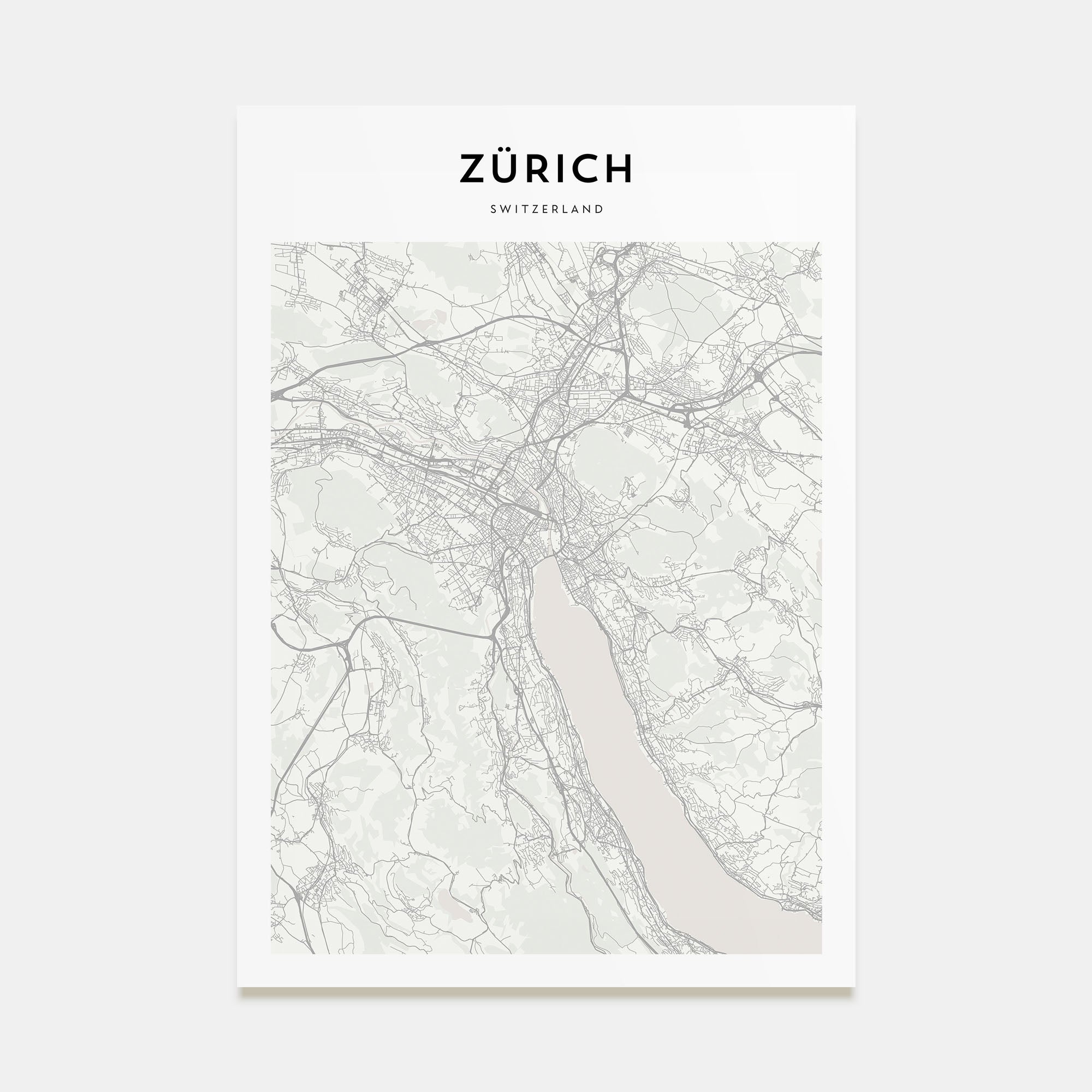 Zürich Map Portrait Poster