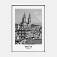 Zürich Portrait B&W Poster