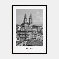 Zürich Portrait B&W Poster