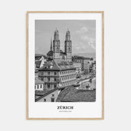 Zürich Portrait B&W Poster